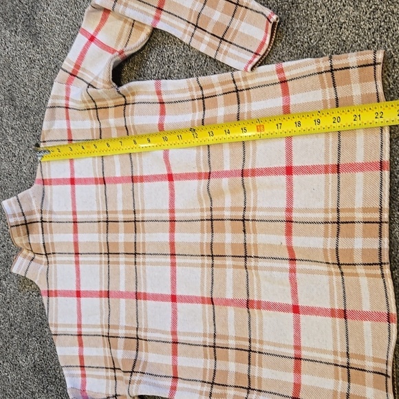 Tahari Women Turtleneck Pane Plaid Sweater Top Sz S - Picture 3 of 8